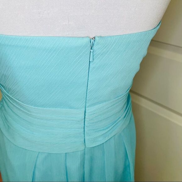 David’s Bridal F14847 Cascade Chiffon Strapless Dress size 4 - Picture 6 of 12